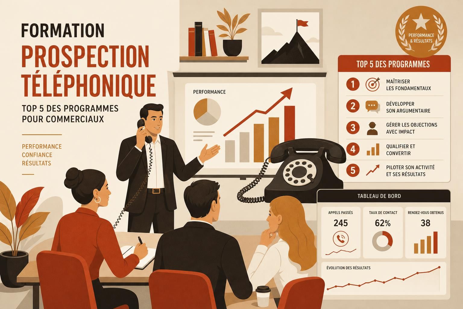 découvrez les 5 meilleurs programmes de formation en prospection téléphonique pour commerciaux en 2026 et boostez vos compétences pour augmenter vos ventes efficacement.