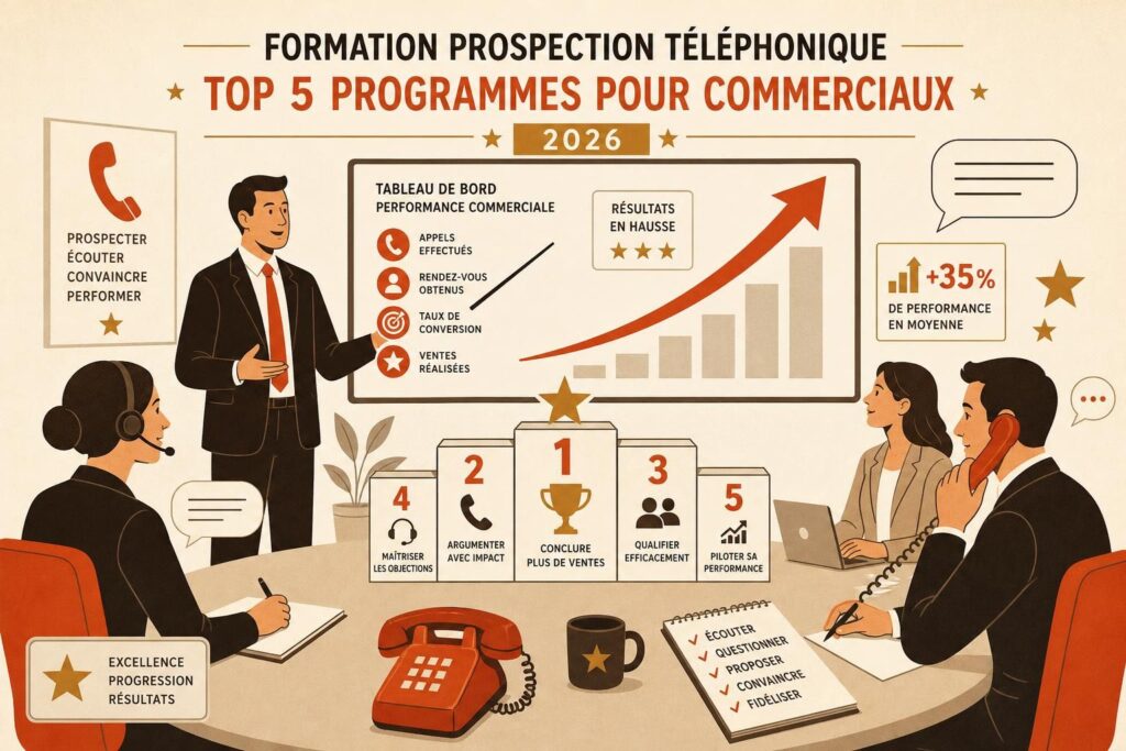 Formation Prospection Téléphonique : Top 5 Programmes pour Commerciaux 2026