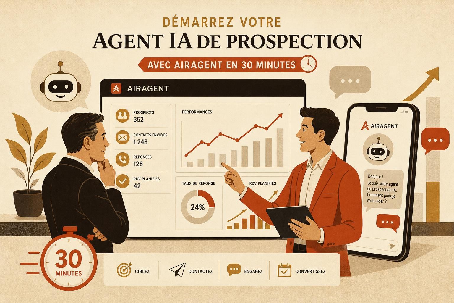 découvrez comment configurer airagent en seulement 30 minutes grâce à notre guide démarrage agent ia prospection, pour optimiser efficacement vos campagnes de prospection.