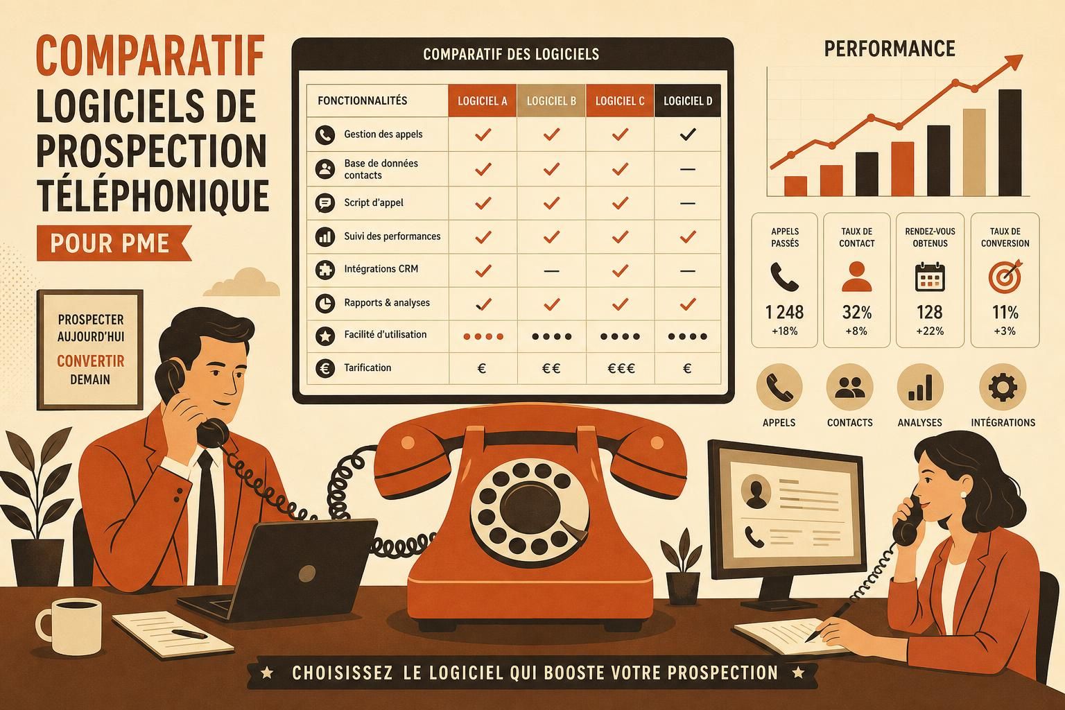 découvrez notre comparatif des 10 meilleures solutions de logiciel de prospection téléphonique pour optimiser vos campagnes et maximiser votre efficacité commerciale.