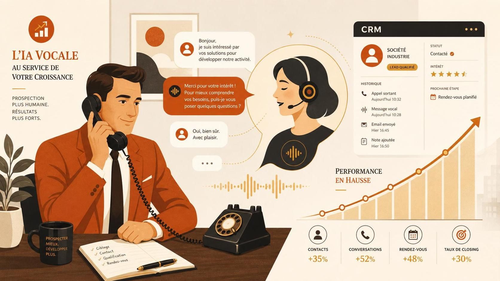 découvrez comment un agent vocal ia révolutionne la prospection commerciale en 2026, ses principes de fonctionnement et les meilleures solutions pour optimiser votre stratégie.