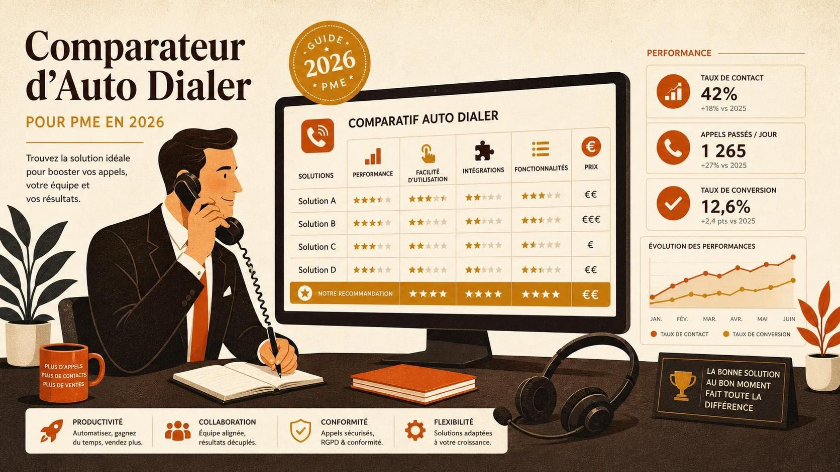 découvrez notre comparateur 2026 des meilleures solutions d'auto dialer pour pme et trouvez l'outil idéal pour optimiser vos appels et booster votre productivité.