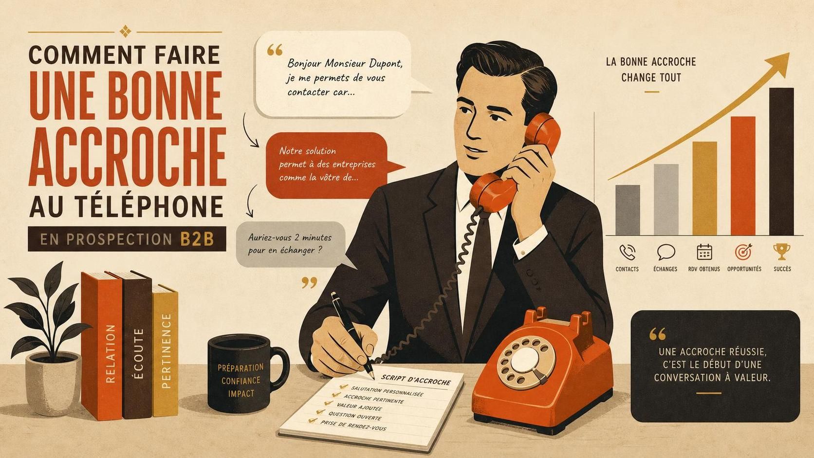 découvrez comment créer une accroche efficace au téléphone pour réussir votre prospection b2b et capter l'attention de vos prospects dès les premières secondes.