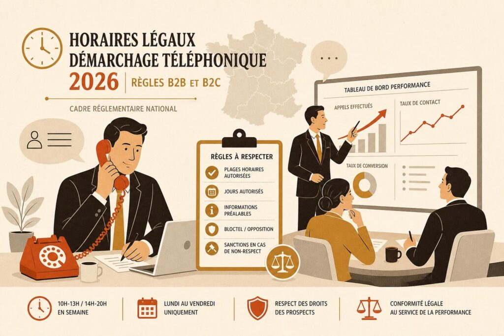 Horaires Légaux Démarchage Téléphonique 2026 : Règles B2B et B2C