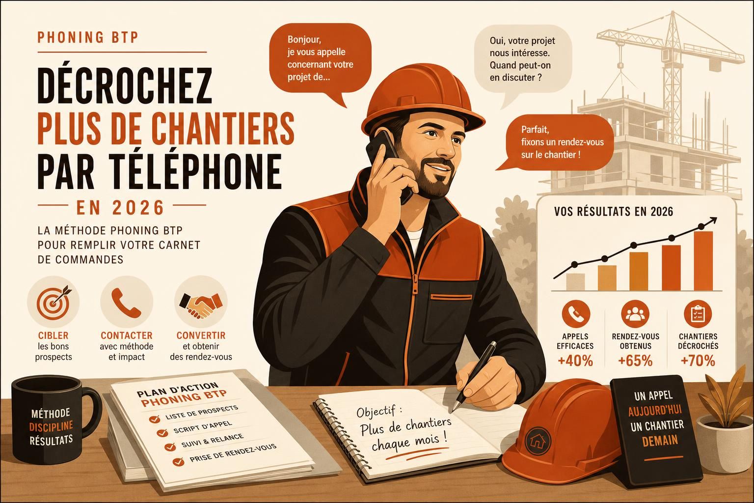 découvrez les meilleures techniques de phoning btp pour décrocher des chantiers par téléphone en 2026. astuces, conseils et stratégies efficaces pour booster votre prospection dans le secteur du bâtiment.