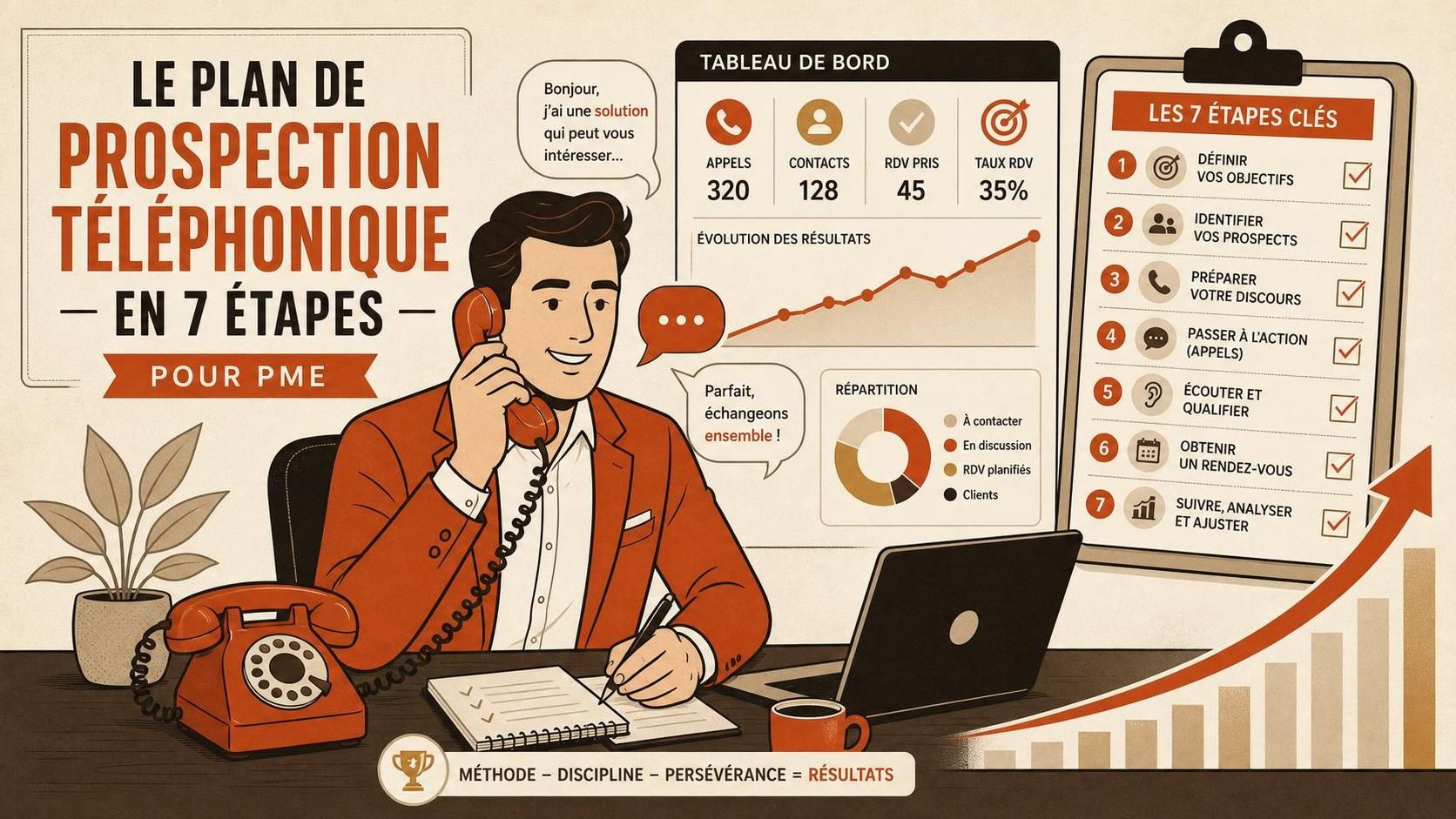découvrez un modèle complet en 7 étapes pour élaborer un plan de prospection téléphonique efficace, spécialement conçu pour les pme souhaitant optimiser leurs ventes et leur relation client.