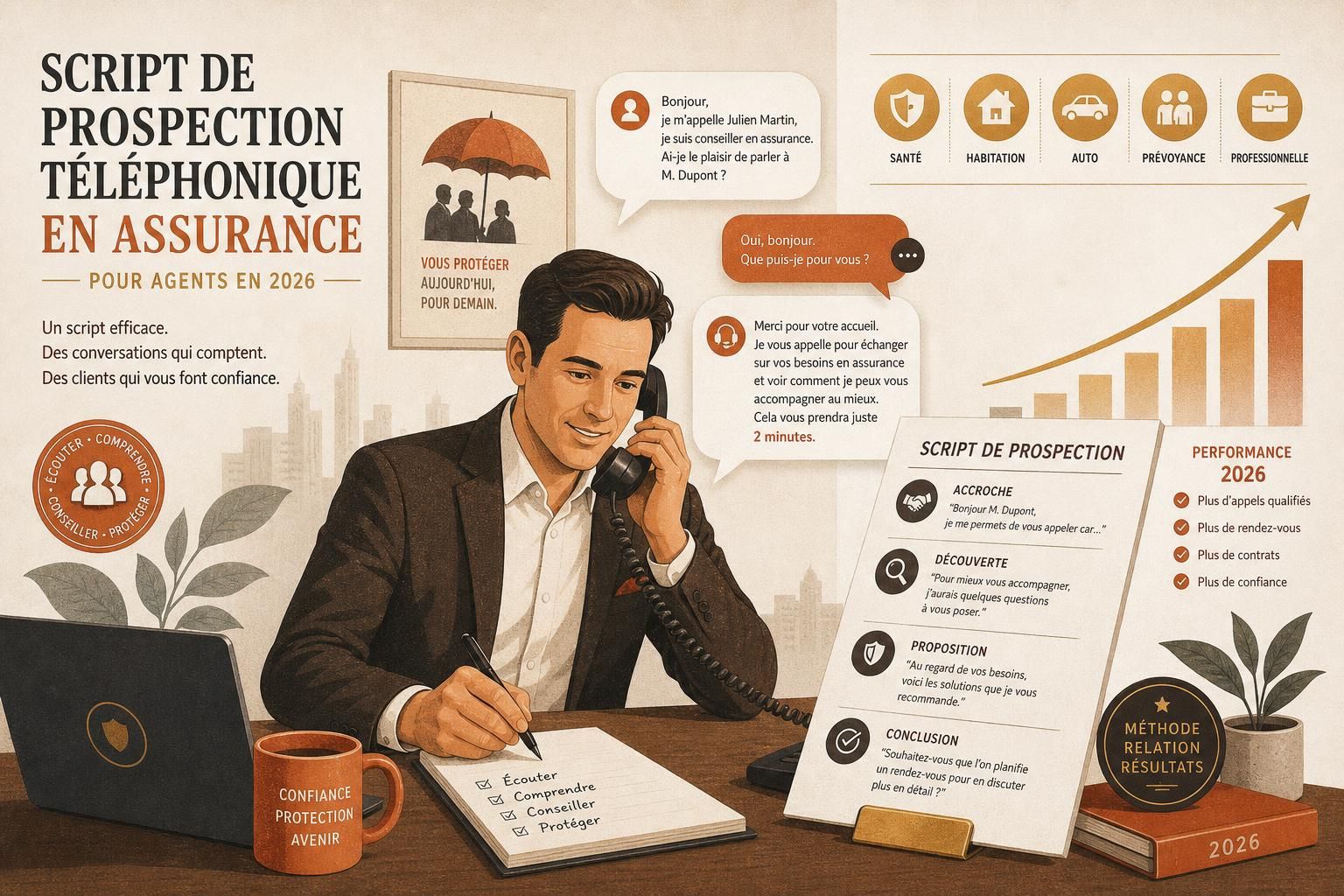 découvrez des scripts de prospection assurance efficaces et des techniques éprouvées pour agents en 2026, afin d'optimiser vos rendez-vous et maximiser vos ventes.
