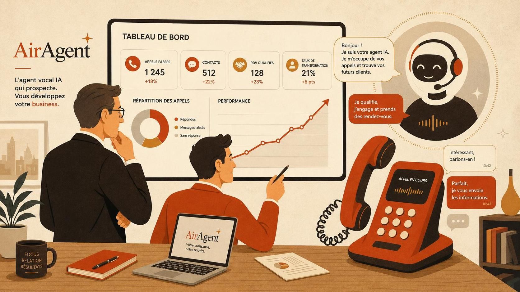 découvrez comment airagent, l'agent ia innovant, révolutionne la prospection téléphonique en automatisant les appels et en optimisant les interactions avec vos prospects.