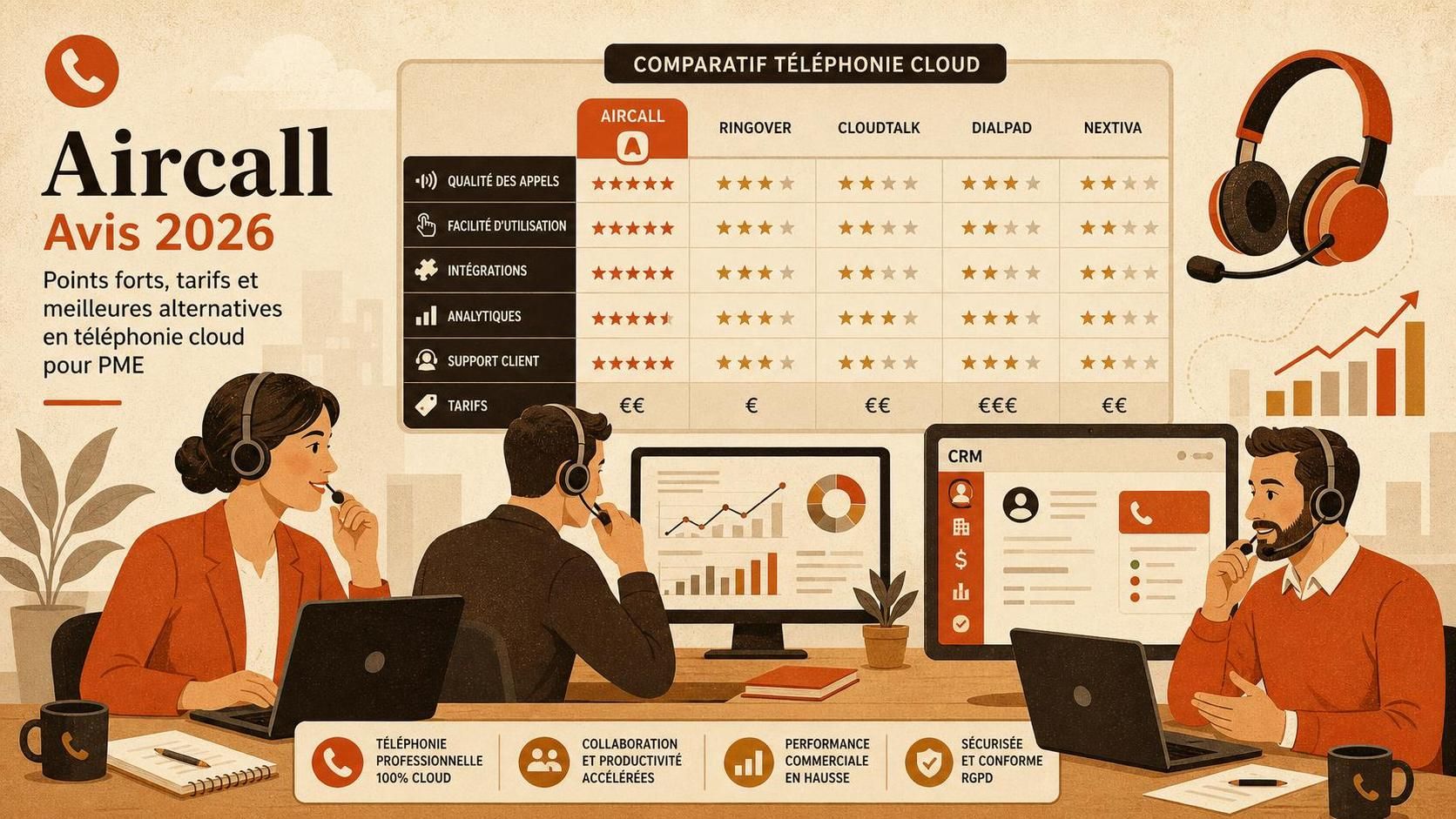 découvrez notre avis complet sur aircall en 2026 : analyse des points forts, tarifs détaillés et présentation des meilleures alternatives pour choisir la solution idéale de téléphonie cloud.