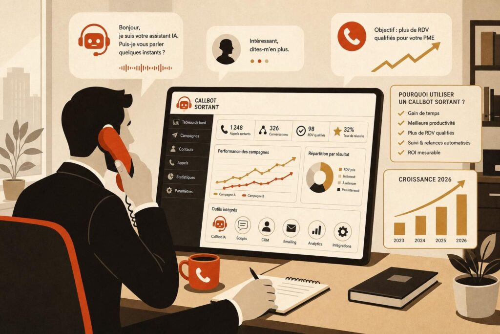 Callbot Sortant : Meilleurs Logiciels et Cas d&rsquo;Usage pour PME 2026