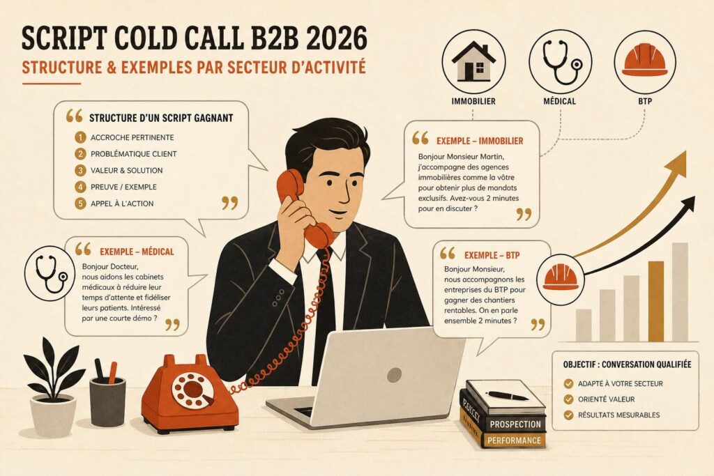 Script Cold Call B2B 2026 : Structure et Exemples par Secteur d&rsquo;Activité