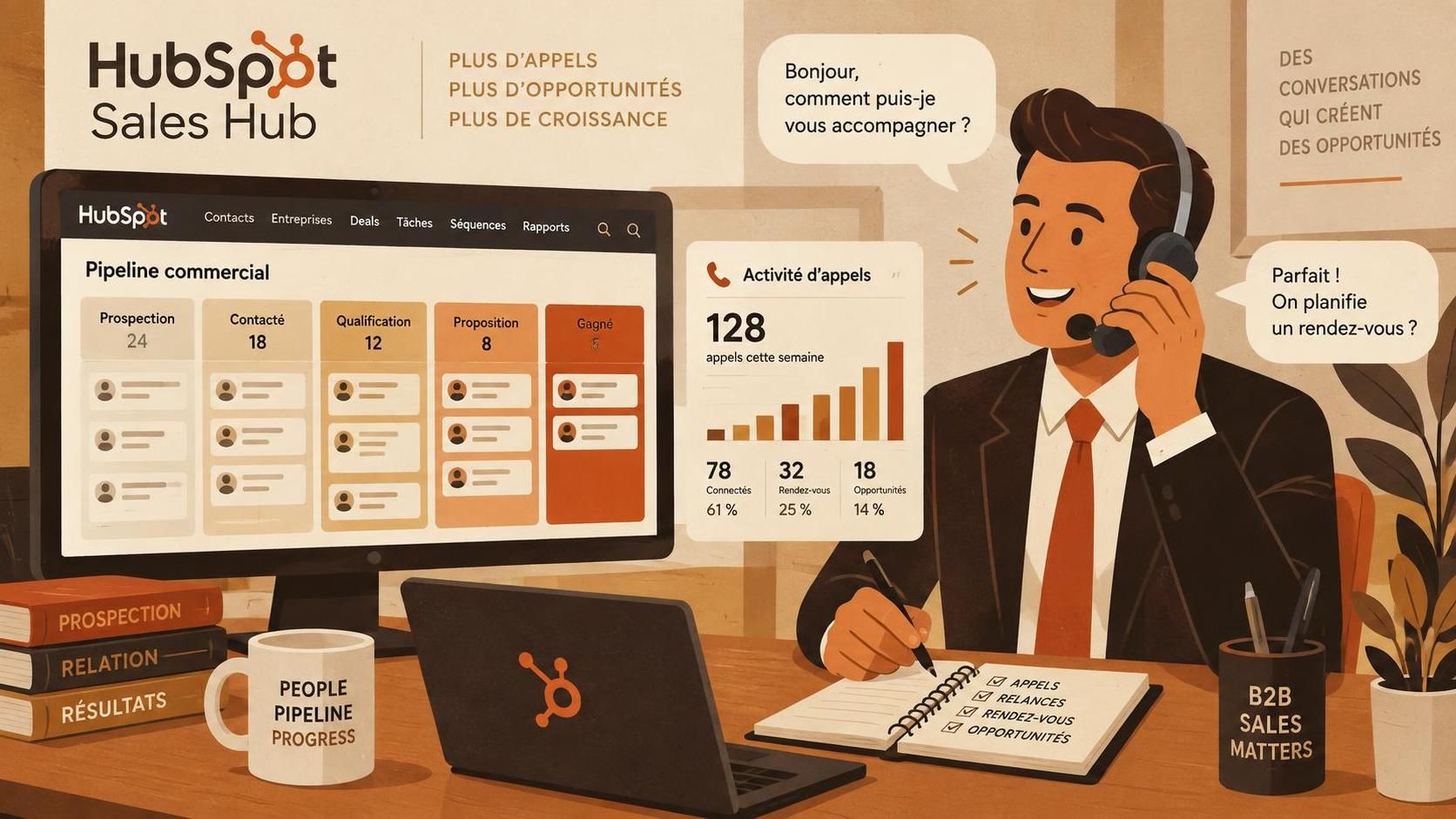 découvrez les fonctionnalités de phoning de hubspot sales hub et comparez-les à airagent pour choisir la solution adaptée à votre équipe commerciale.