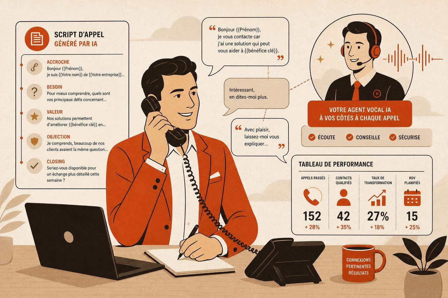 découvrez comment utiliser l'ia générative et chatgpt en 2026 pour écrire et tester efficacement vos scripts de phoning, optimisant ainsi vos conversations téléphoniques commerciales.