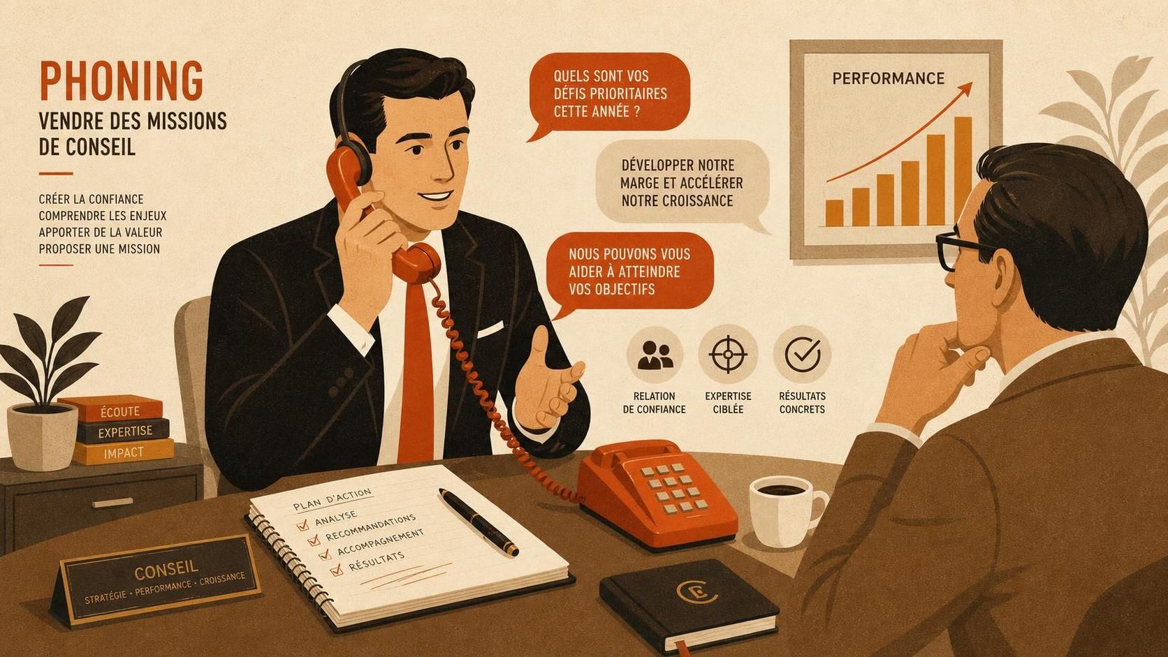 découvrez nos conseils pratiques pour vendre des missions de conseil par téléphone et optimiser vos performances commerciales en phoning.