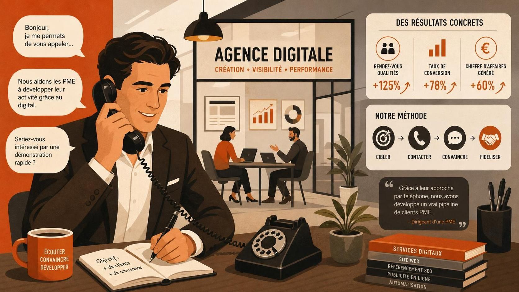 découvrez comment phoner efficacement les pme pour promouvoir vos services digitaux en tant qu’agence web. techniques de prospection ciblée pour booster votre clientèle.