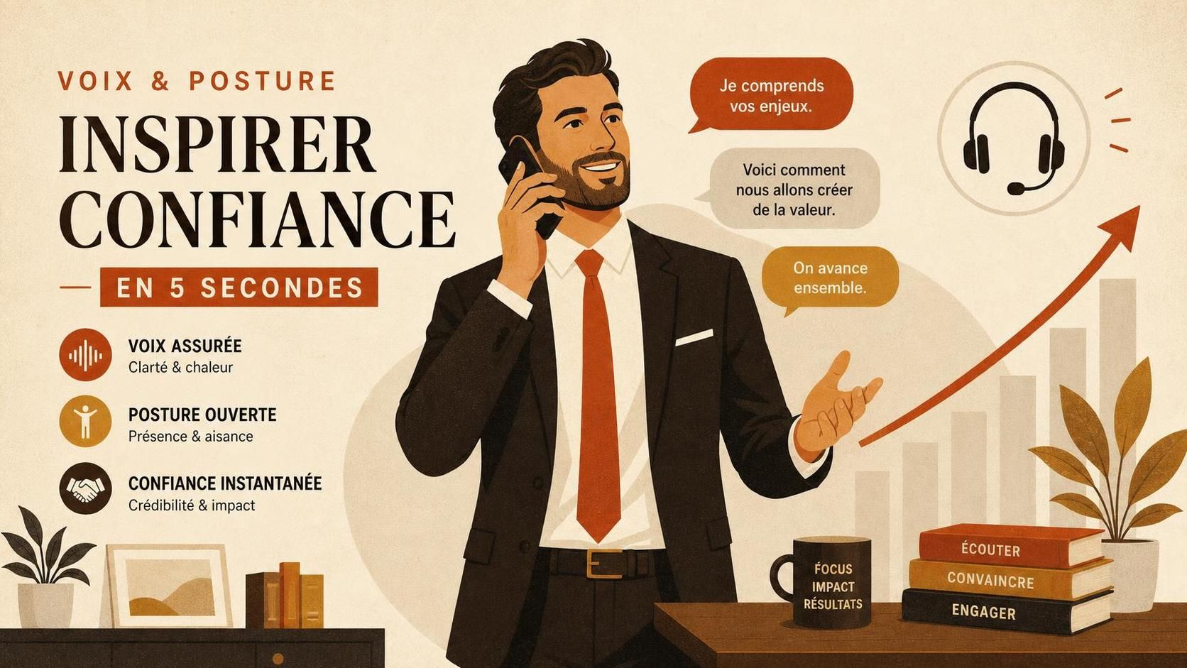 découvrez comment utiliser votre voix et votre posture au téléphone pour inspirer confiance dès les 5 premières secondes et améliorer vos relations professionnelles.